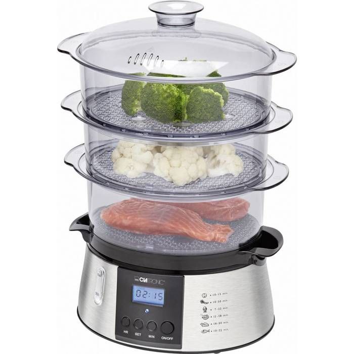Cuiseur Vapeur CECOTEC Vapovita 3000 INOX – 10L, 1300W, 3 Paniers
