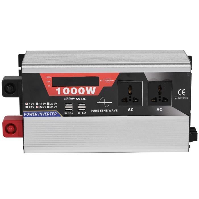 Onduleur de Voiture DC 12V à 220V AC Power 500W/1500W/2000W