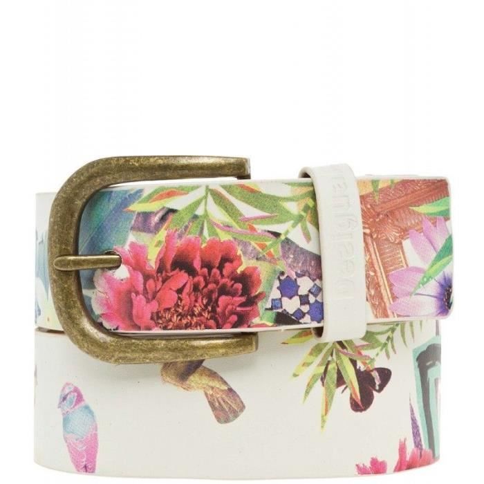 Ceinture Femme Desigual Maripos Galactique - Cuir Authentique, Taille 90 (M)