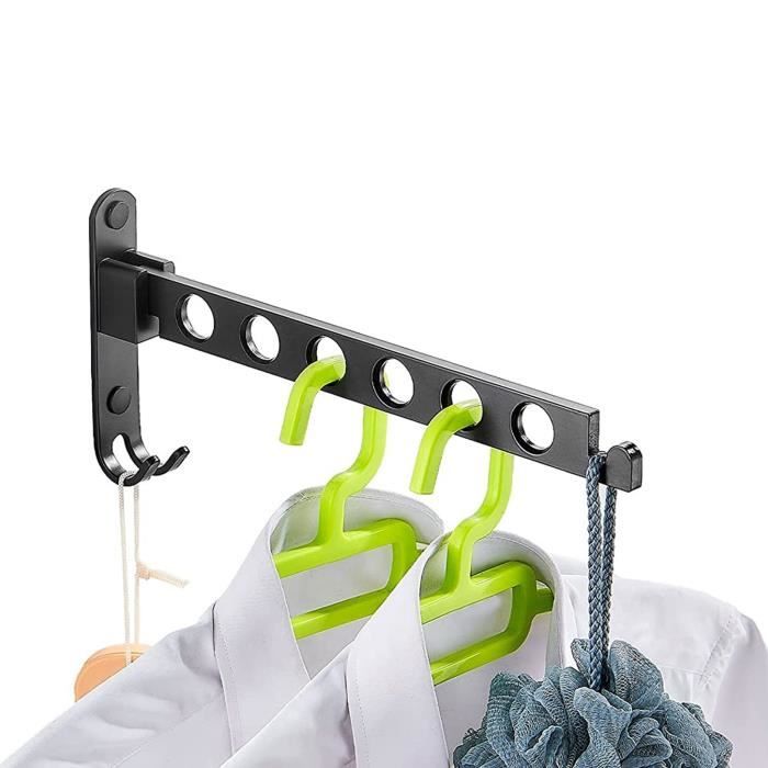 Cintre Pliable Mur, Aluminium Pliant Clothes Hanger Organisateur avec