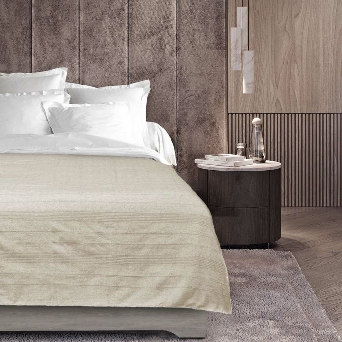 Plaid enroulable 180 x 220 cm – Polycoton – Lucile Naturel Plaid enroulable 180 x 220 cm – Polycoton – Lucile Naturel