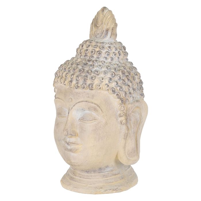 ECD Germany Grande Statue Bouddha Assis 48 Cm - Pierre Artificielle Bronze Feng Shui Jardin & Intérieur
