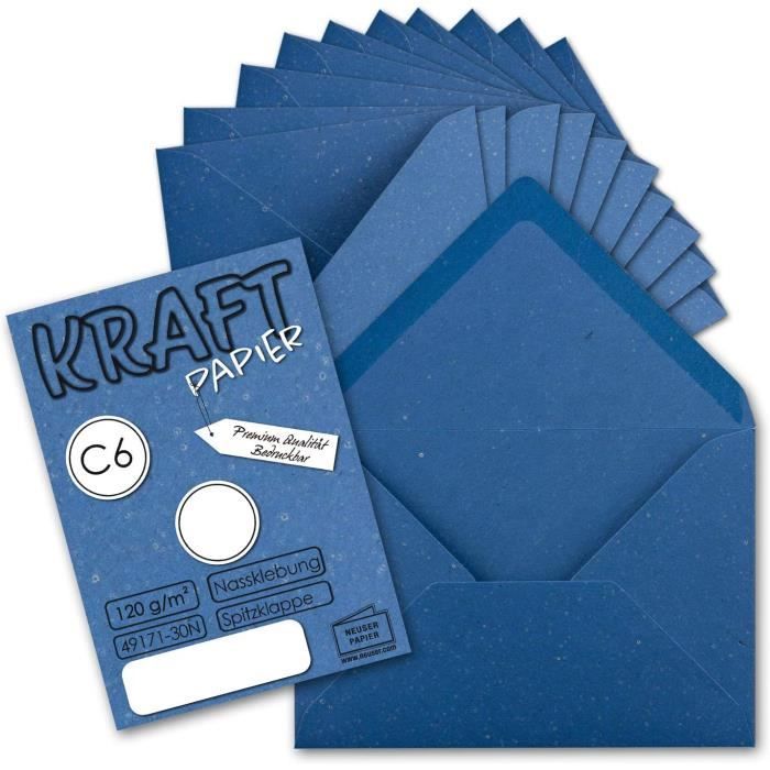 Papiers Assortis 15cm - Noeuds bleu kraft