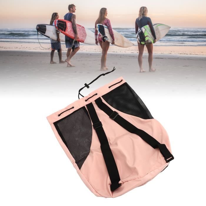 fafeicy grand sac à dos en maille (5) sac à dos de natation en maille sac à dos de plage en maille et pvc sport pack rose