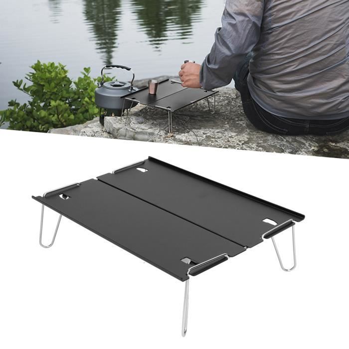 Table de camping pliante ultralégère en alliage d'aluminium pour