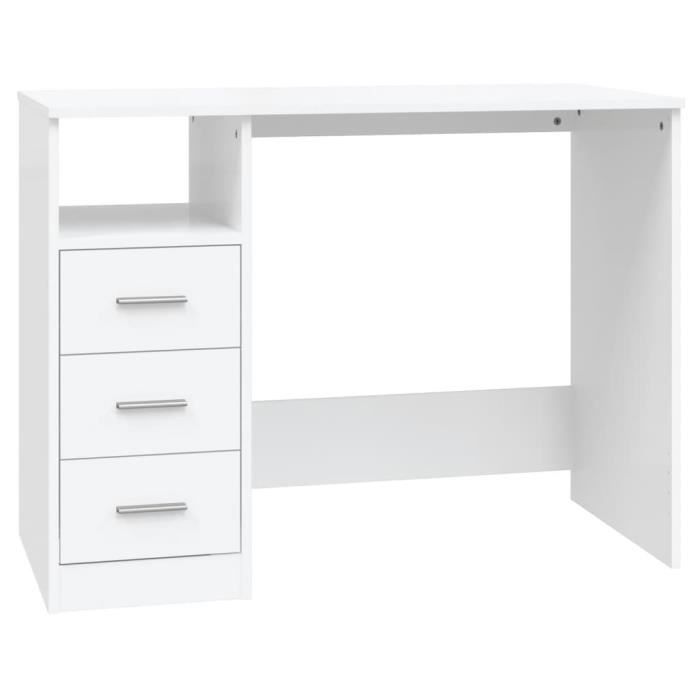 Bureau - GAROSA - 7658797009121 - Bois dingénierie - 3 tiroirs - 102x50x76 cm