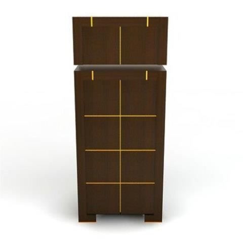 Armoire Dressing 2 Portes Contemporaine Moderne Wenge Avec