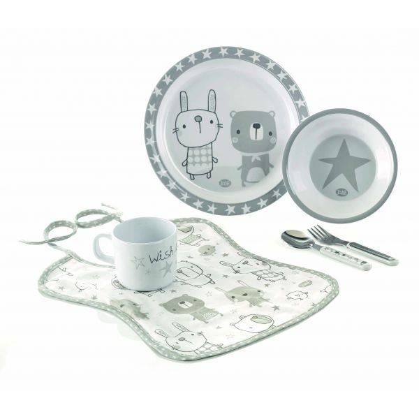 JANE Set Repas 5 Pi/èces Micro Ondes Blanc