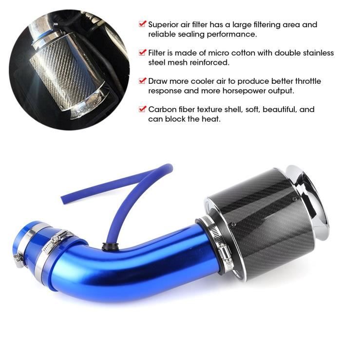 Acheter 76mm / 3 Pouces Universel Flexible Moteur De Voiture Tuyau D'admission D'air Froid Conduit D'entrée Tuyau D'alimentation Avec Connecteur Et Support PQY-IMK15R