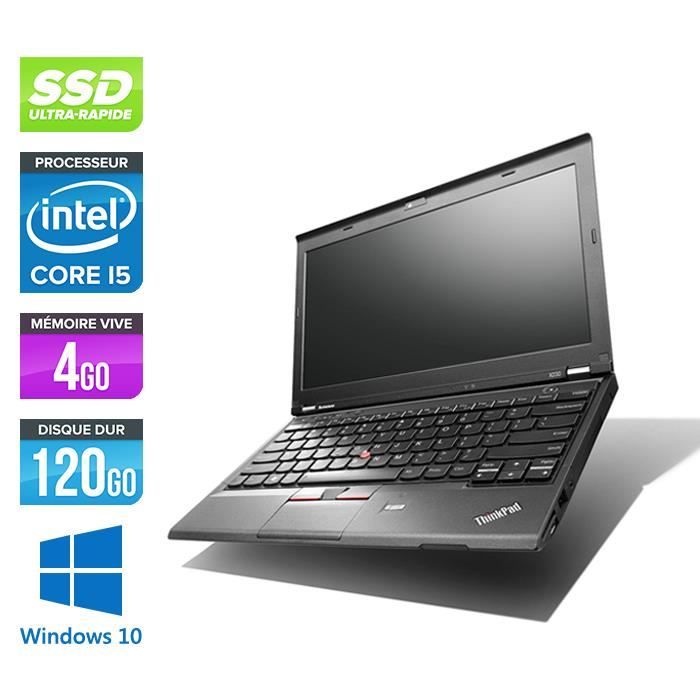Achat PC Portable Pc portable Lenovo X230 - i5 - 4Go - 120 Go SSD - 12,5'' - W10 pas cher
