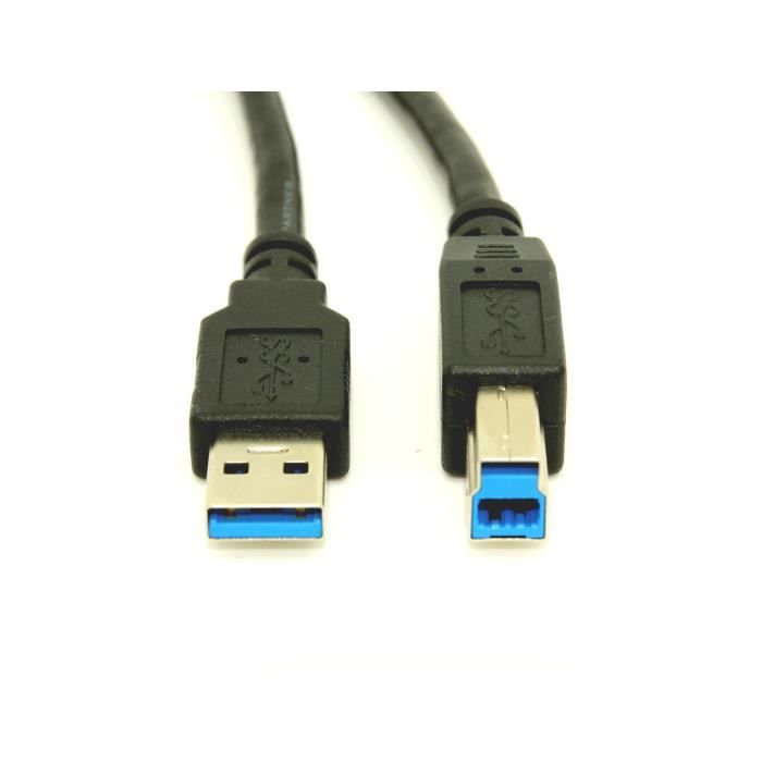 Type A vers Type B KnnX 28096 Connexion Ultra Rapide pour disques durs externes HDD Câble 3.0 USB 1m boîtier de Stockage en réseau NAS Hubs 