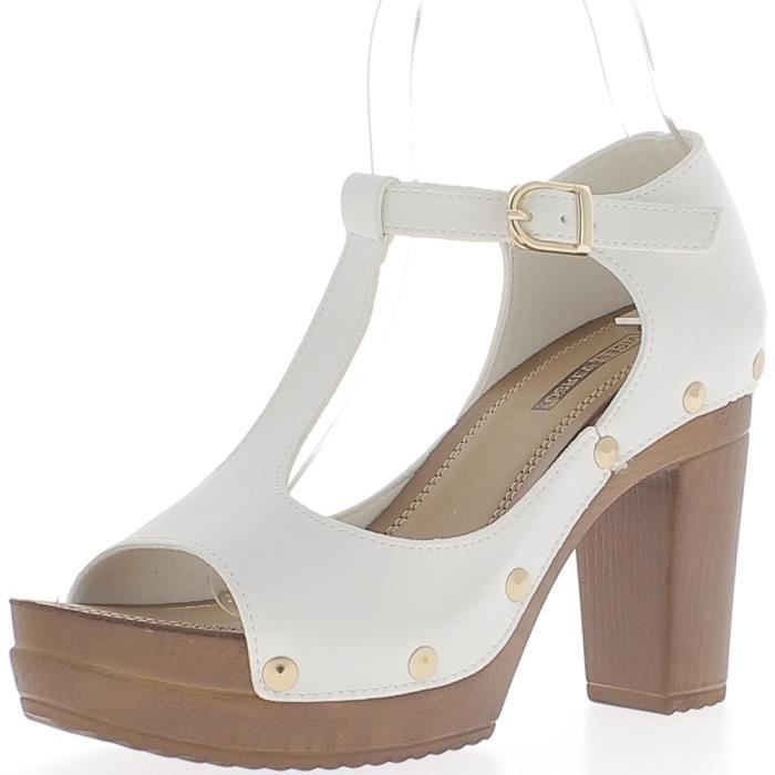 escarpins ouverts blancs