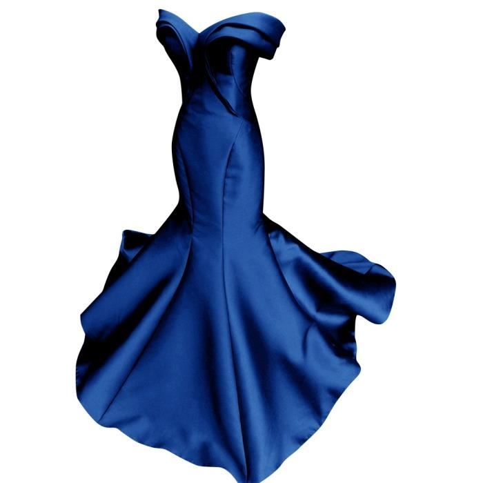 robe de soirée pas cher bleu roi long