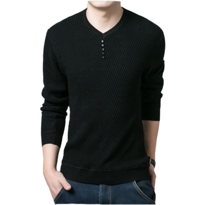 vraiment à l'aise prix modéré 100% de qualité supérieure T-shirt Homme Manches Longues Mode Col V Bouton vraiment à l'aise prix modéré 100% de qualité supérieure T-shirt Homme Manches Longues Mode Col V Bouton
