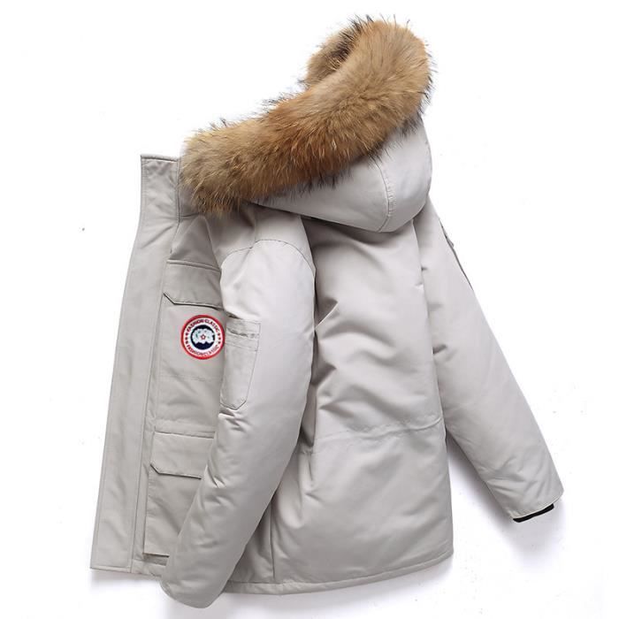 Parka Homme Capuche d hiver Chaud Marque Fourrure Parka Homme