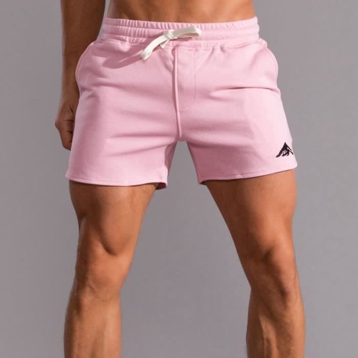 Short de Sport Homme Courte en Coton Imprime Running Jogging