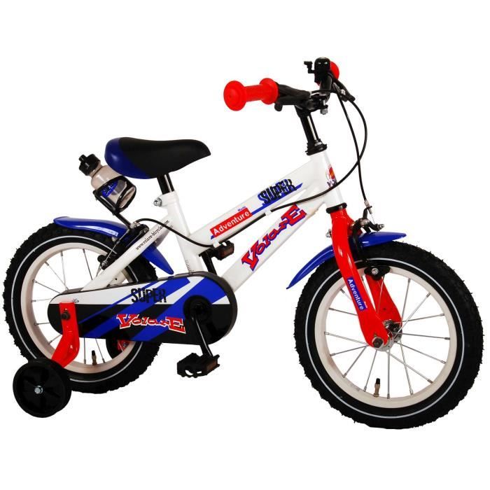 Vélo Enfant Dino Bikes 14 Pouces - Freins Sur Guidon, Cadre Acier, Panier Et Phare Inclus