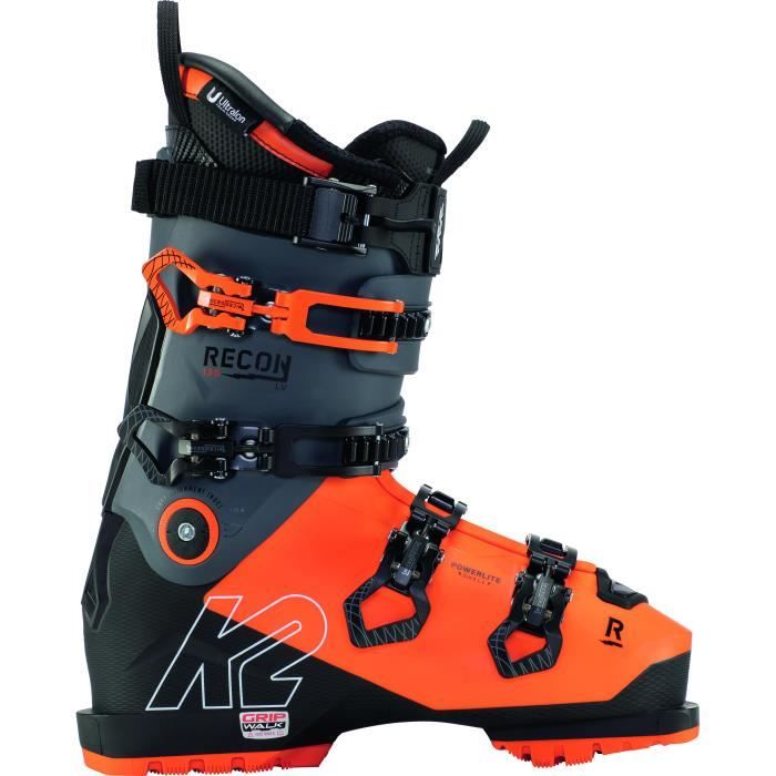 chaussures de ski k2 recon 130 mv gripwalk orange-black homme