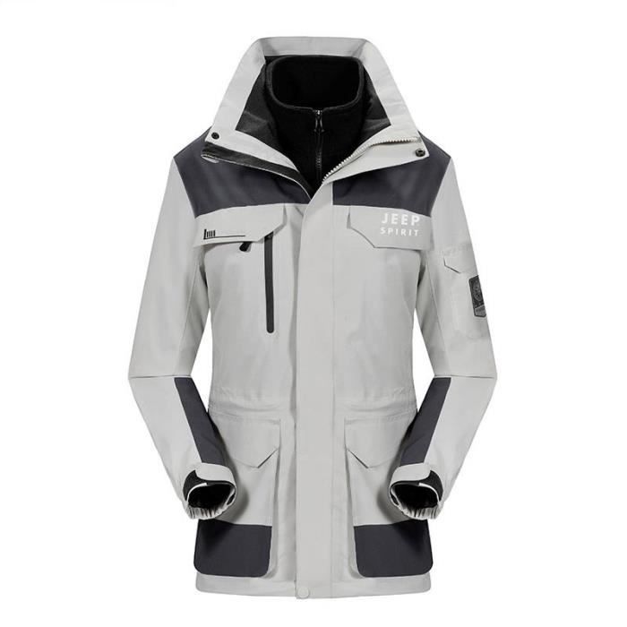 Manteau de Montagne Imperm able Femme Beige Randonn e Coupe