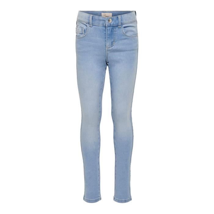 Jean Skinny Enfant ONLY Taille haute Bleu clair Fille
