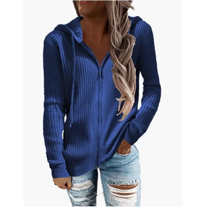 Veste sweat lavée avec coutures et décolleté ouvert