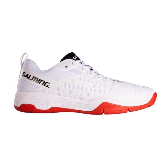 chaussures de handball femme indoor eagle - blanc/rouge - 37 1/3