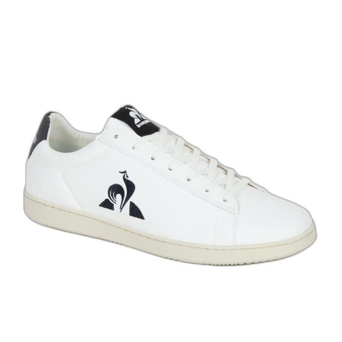 Le Coq Sportif Baskets - COQ SPORTIF - Gaia Ventile - Blanc/Charcoal - Tige en matière naturelle - Semelle en caoutchouc