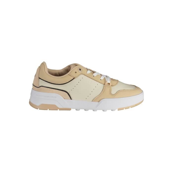 Tommy Hilfiger TOMMY HILFIGER Baskets Sneakers Femme Beige Textile SF14585