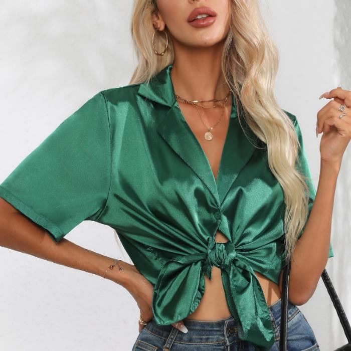 Chemisier Mousseline Blanc Chemise,Chemisier En Satin U00e0