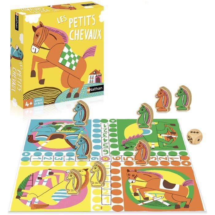 Nathan Jeu des Petits Chevaux Jeu de plateau en famille de 2 à 4 joueurs et dès - vue 8