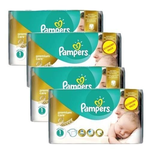 198 Couches Pampers New Baby Premium Care taille 1 Cdiscount