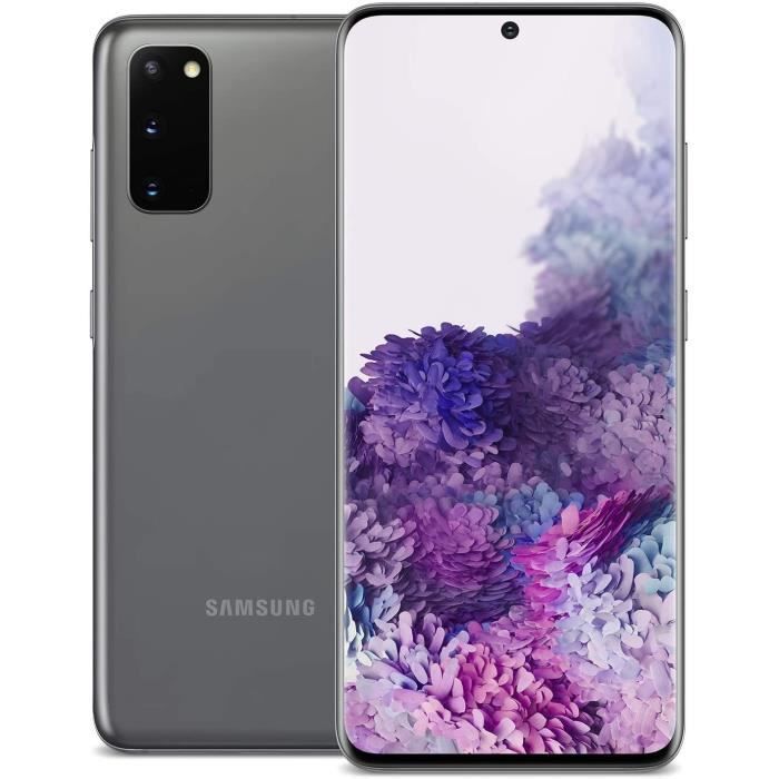 Vente T&eacute;l&eacute;phone portable Samsung Galaxy S20 5G SM-G981N 128Go Gris - Débloqué SIM Unique pas cher
