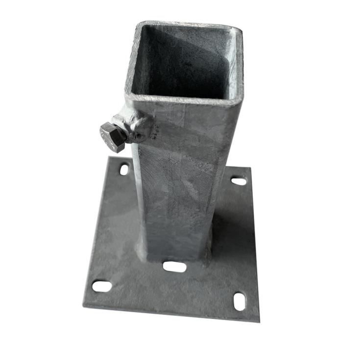 Platine acier poteau 2025