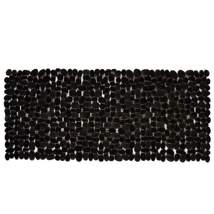 tapis de douche de bain de securite antiderapant anti glisse pour salle de bain avec ventouse noir 70x36cm cdiscount bricolage