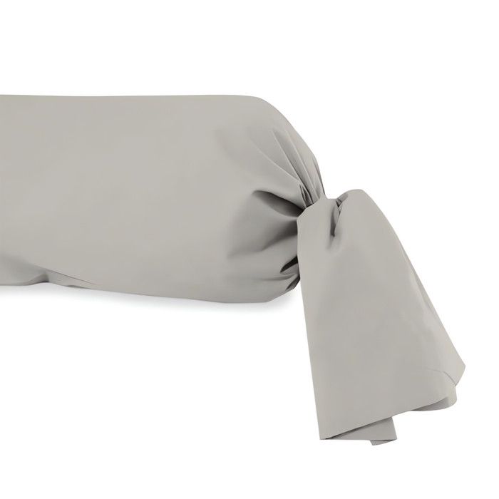 Taie De Traversin Studio Coton Gris Perle 160 Cm Gris - Taie D'oreiller