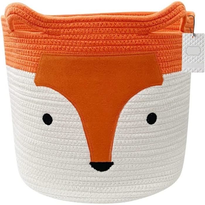 Lot De 3 Paniers En Crochet Fait Main, Forme Renard, Couleur Moutarde, 20cm