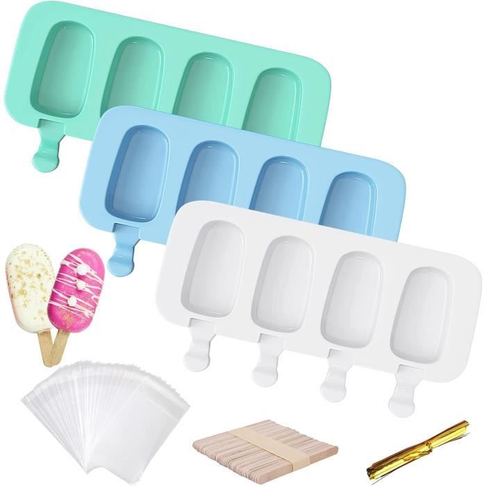 40 Bâtonnets Crème Glacée Acrylique Réutilisables - 7 Cm, Motifs Variés (cœur, étoile, Feuille) - 9
