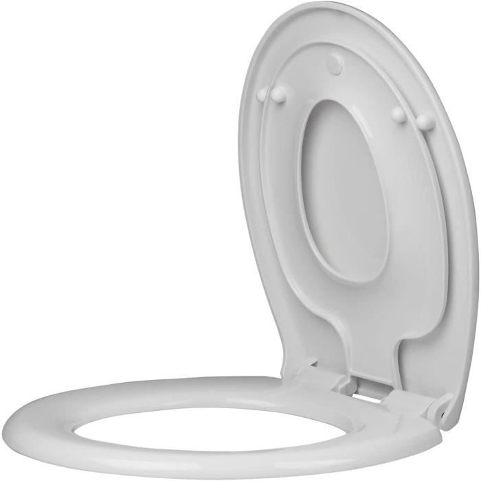 Abattant WC Pour ESEDRA BULL TERRE/SUSPENSE/MONOBLOC THERMODURANT BLANC Charnière Inox Normale Ou Ralentie Soft Close