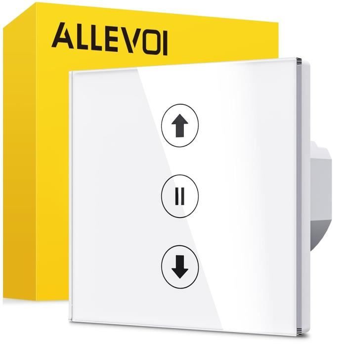 Interrupteur Volet Roulant Connecté ALLEVOI - Compatible Alexa/Google Home, Contrôle Vocal Et Pourcentage
