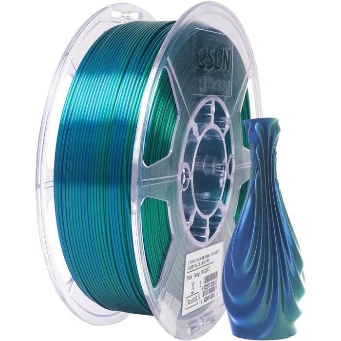 ESUN PLA Bicolore Soie Filament 1.75mm, Soyeux Dichromatique Imprimante 3D  Filament PLA, 1KG Bobine Coextrusion PLA Magique Soie208 - Cdiscount  Informatique