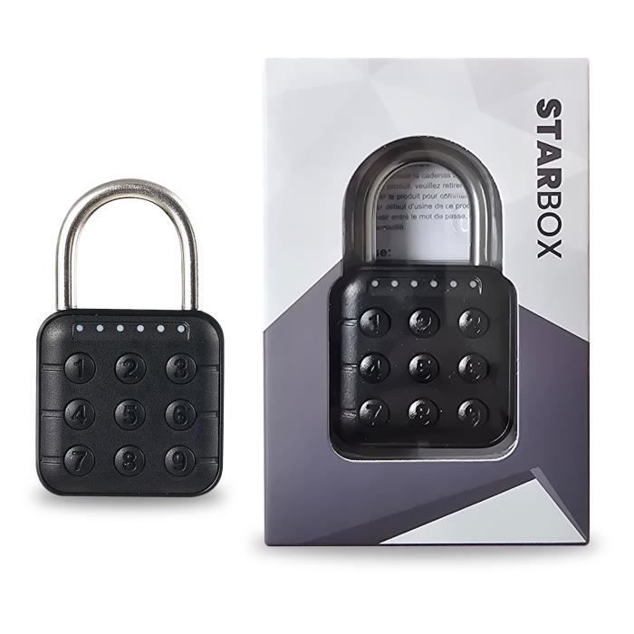 Cadenas à Code - STAR BOX - Modèle Sécurisé - 6 Chiffres - Design Robuste - Utilisation Quotidienne