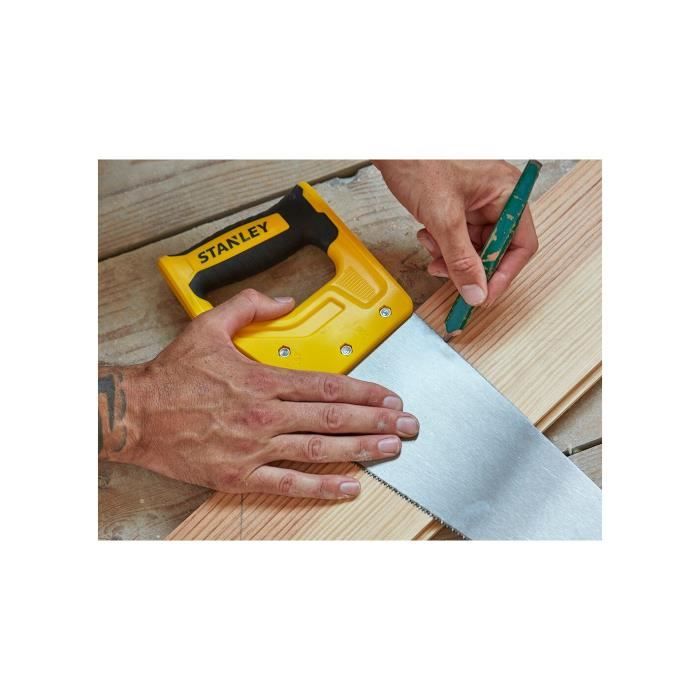 Scie égoïne à bois universelle SHARPCUT™ coupe fine 450mm - STANLEY - STHT20370-1