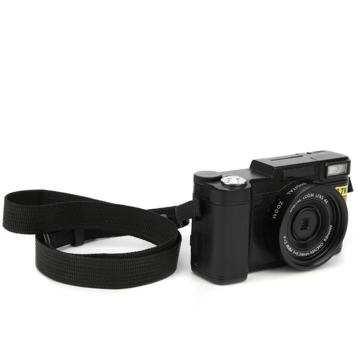 Appareil Photo Numérique 5K 75 MP – écran Rotatif 180°, Zoom Numérique 18x, WiFi, Lumière LED, Compact