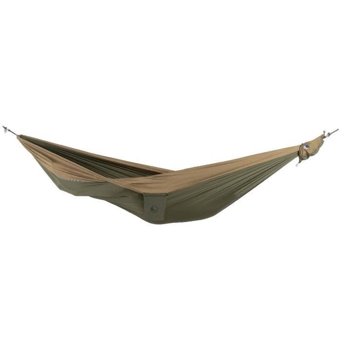 Hamac - Ticket to the Moon - Double Army Green - Parachute de soie - 320 x 230 cm - 2 personnes