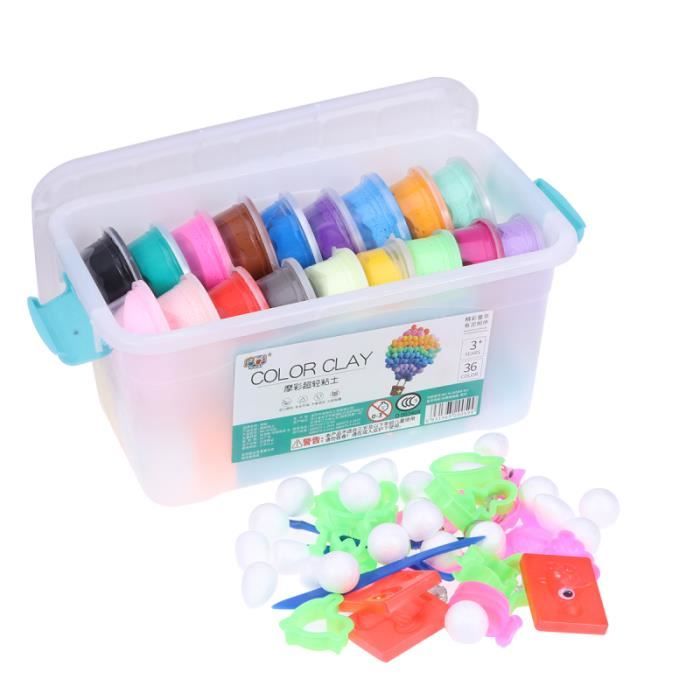 Pâte à modeler, argile colorée bricolage, 3 ensembles amusants lumineux