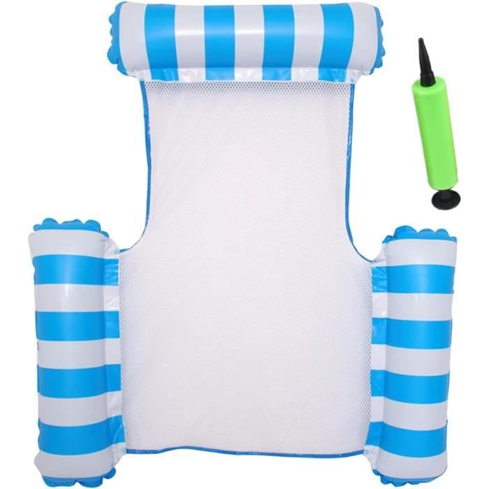 Matelas Filet Pour Piscine 160x90 Cm | Hamac Gonflable, Siège Flottant | Pour Adultes Et Enfants, Jusqu’à 200 Kg