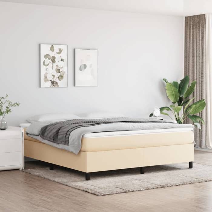 vidaXL Cadre de lit à lattes Lit Rembourré Lit Double avec Sommier à Lattes Lit Adulte de Chambre à Coucher Moderne 3120883