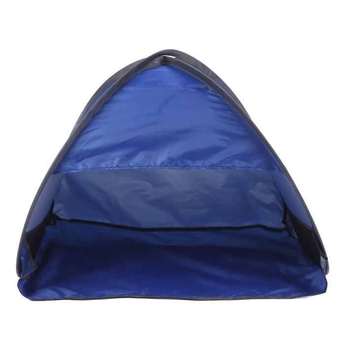 Tente De Plage Pop-up Anti-UV – Mini Abri Tête Avec Support Téléphone, 20x20 Cm, Bleu Saphir