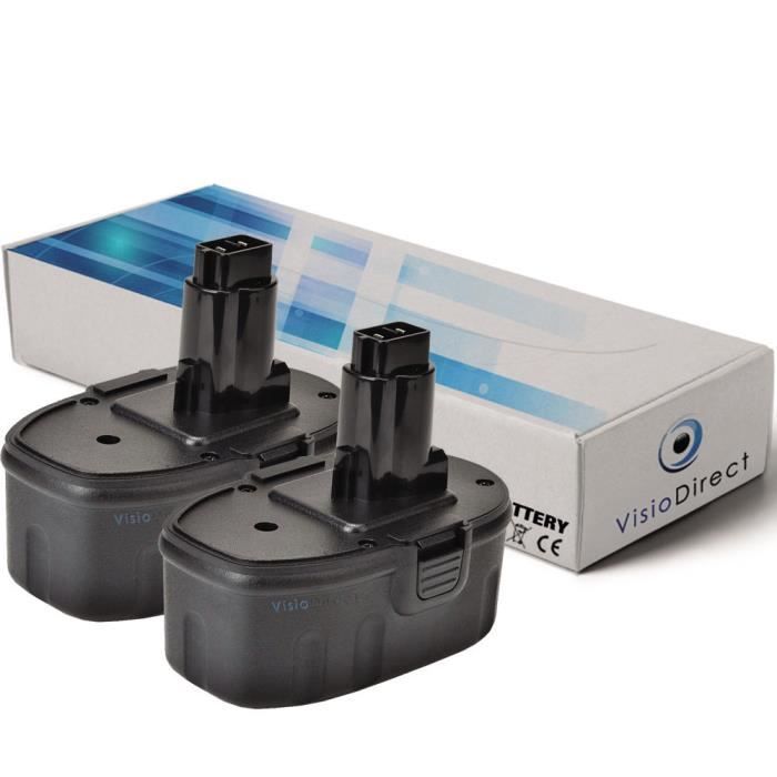 Lot de 2 batteries pour DEWALT DC927 perceuse percussion 3000mAh