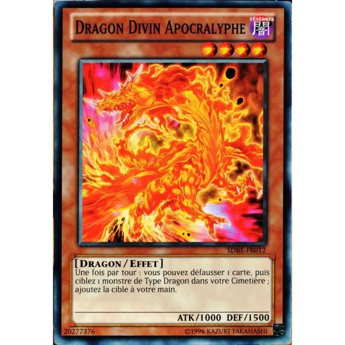Dragon Divin Apocralyphe   SDBE-FR012 Commune  1st X3 YU-GI-OH 